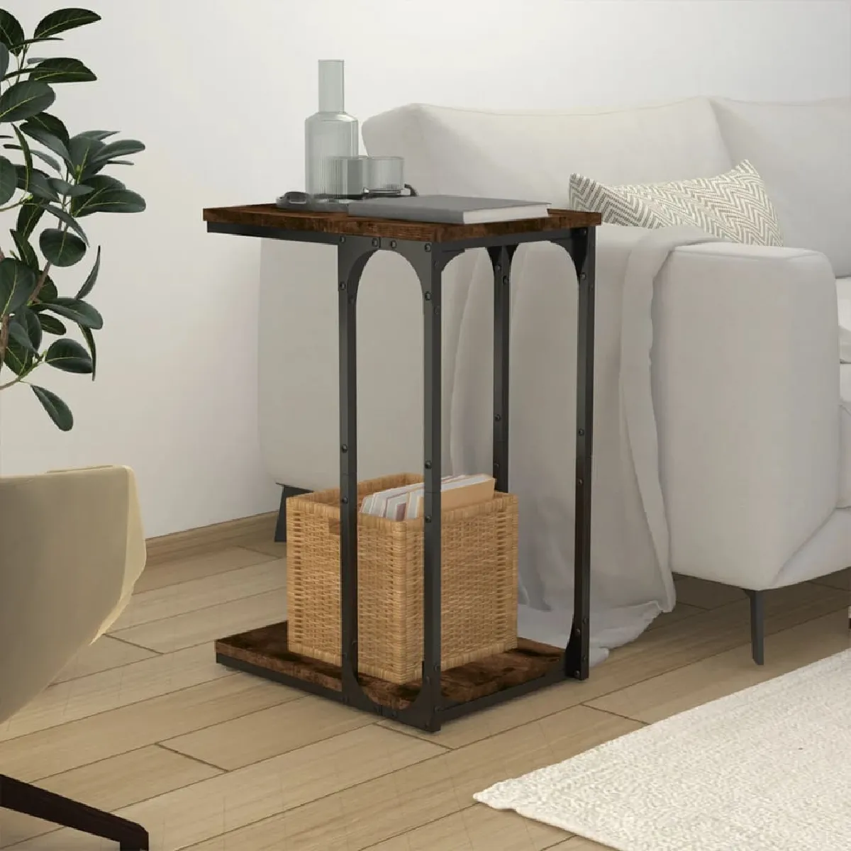 Vidaxl Table D'appoint - Chêne Fumé