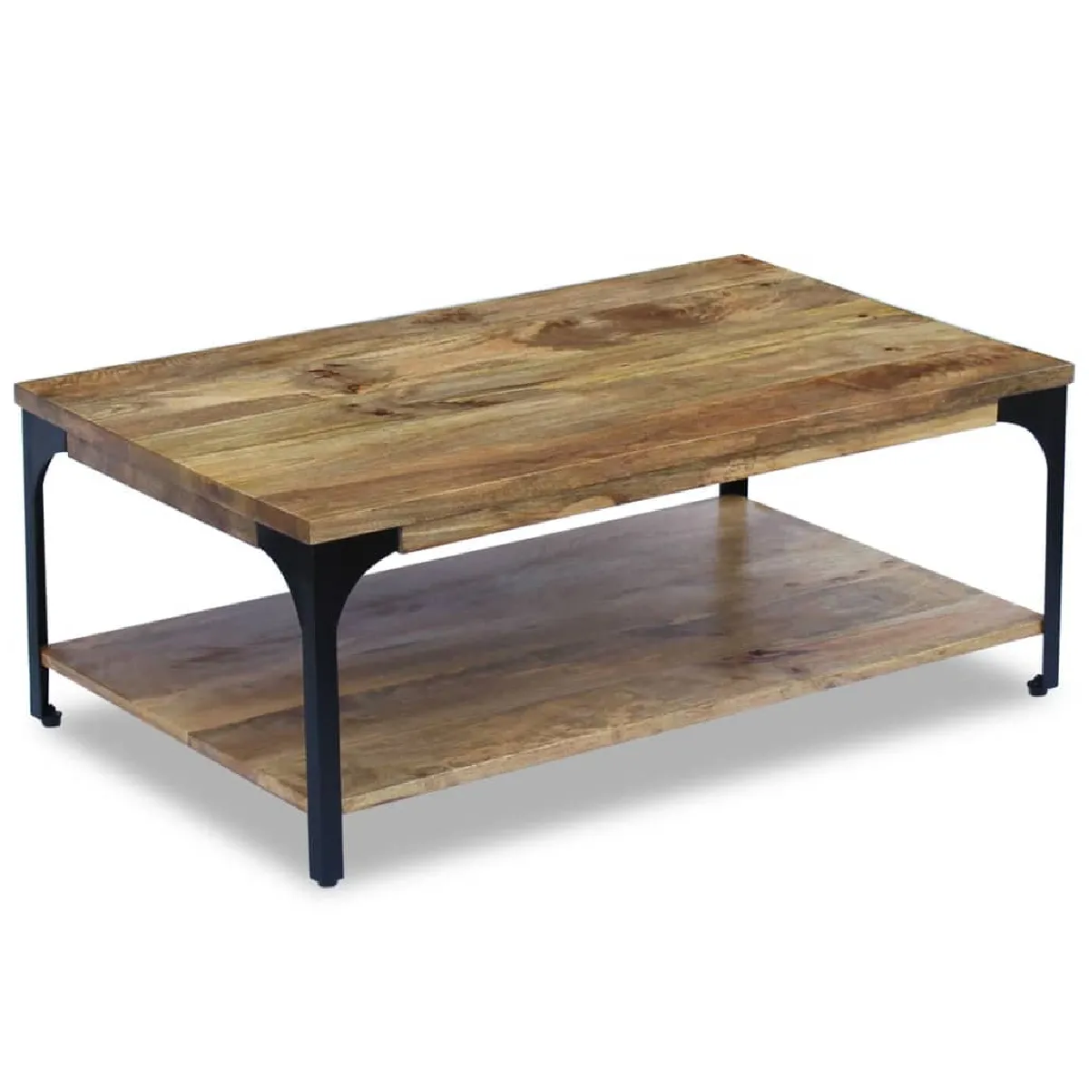Vidaxl Brun Table Basse Bois De Manguier 100 X 60 X 38 Cm - Image 3