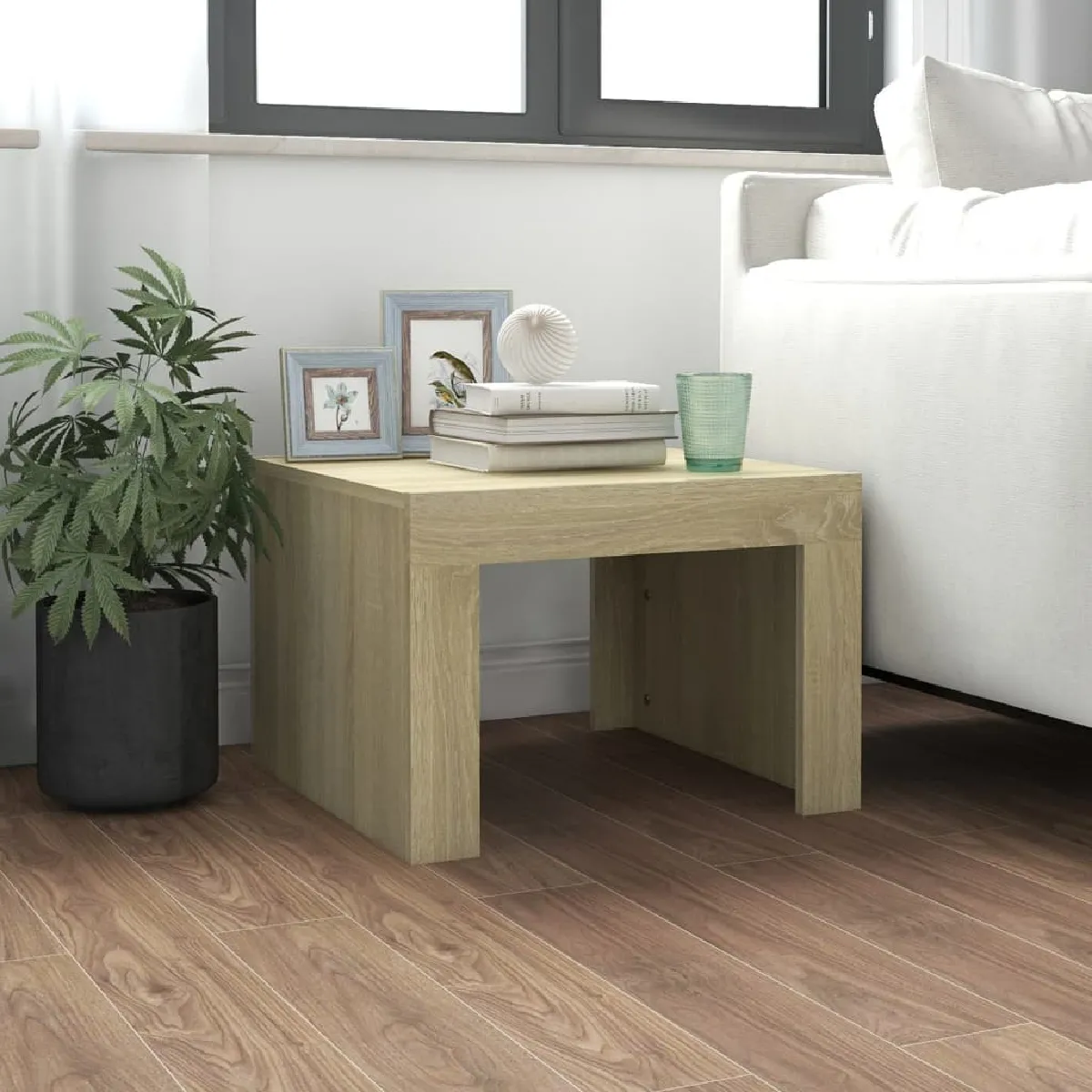 VIDAXL - Table basse - Chêne Sonoma - 50x50x35 cm - Image 2