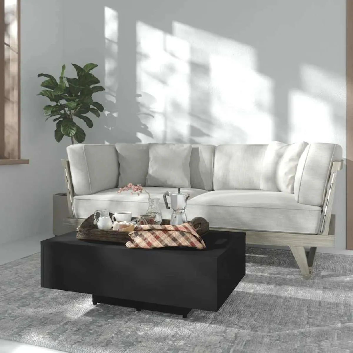 Vidaxl Noir Table Basse - Bois D'ingénierie