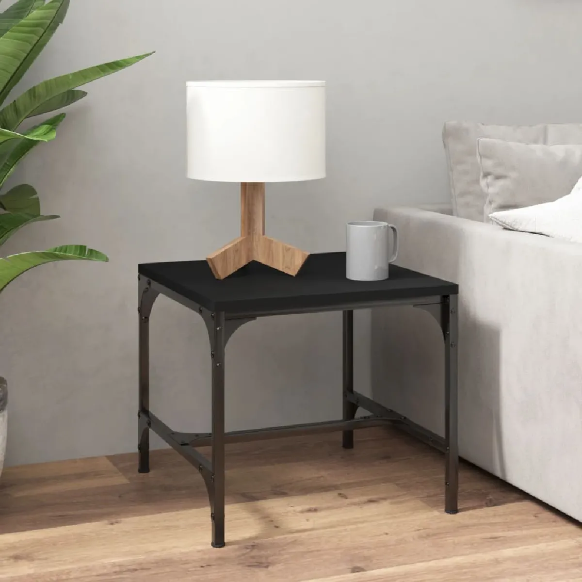 vidaXL Table basse - Noir - 50x50x35 cm