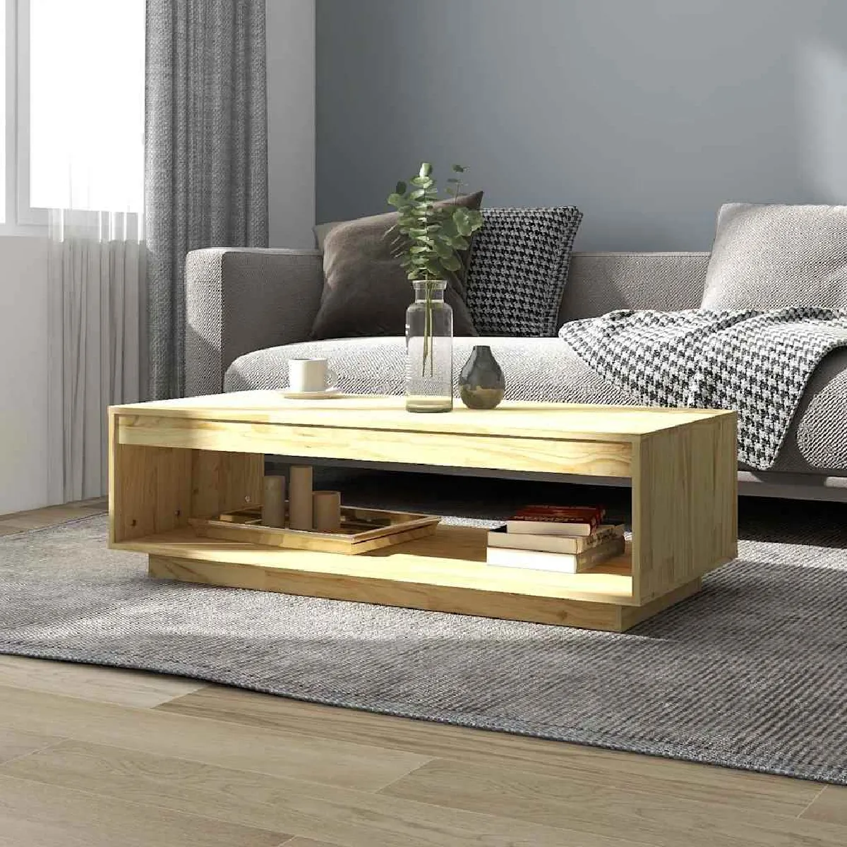 Vidaxl Table Basse - Bois De Pin Massif