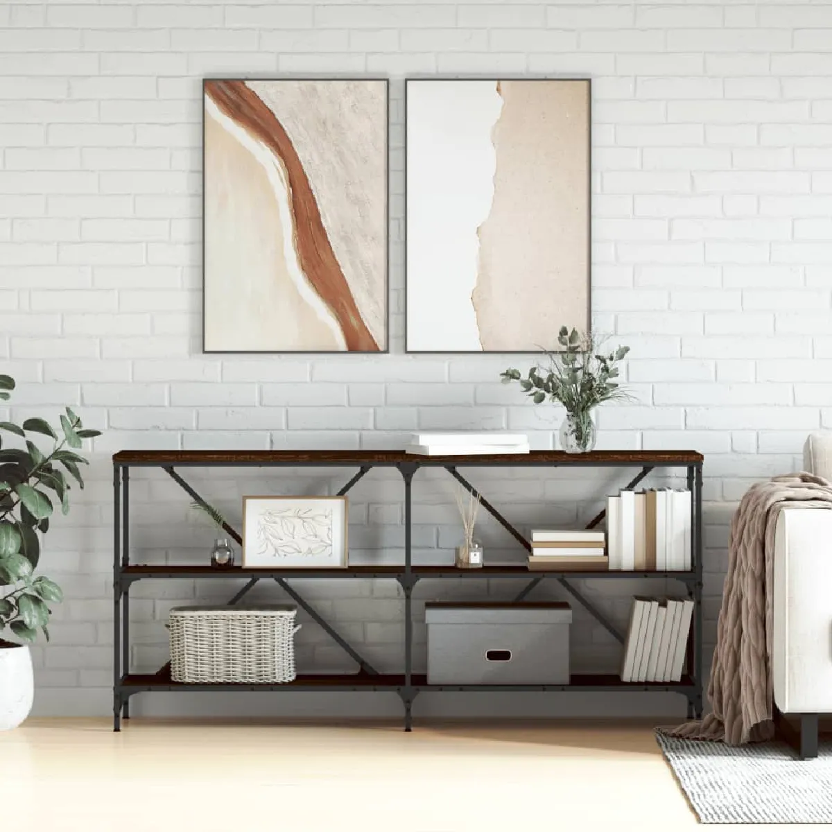Vidaxl Marron Console Chêne
