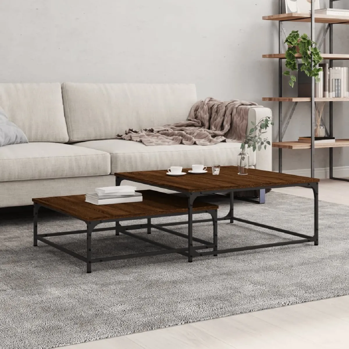 Comparer les prix de Maison Chic Lot de 2 Tables Gigognes MN44166