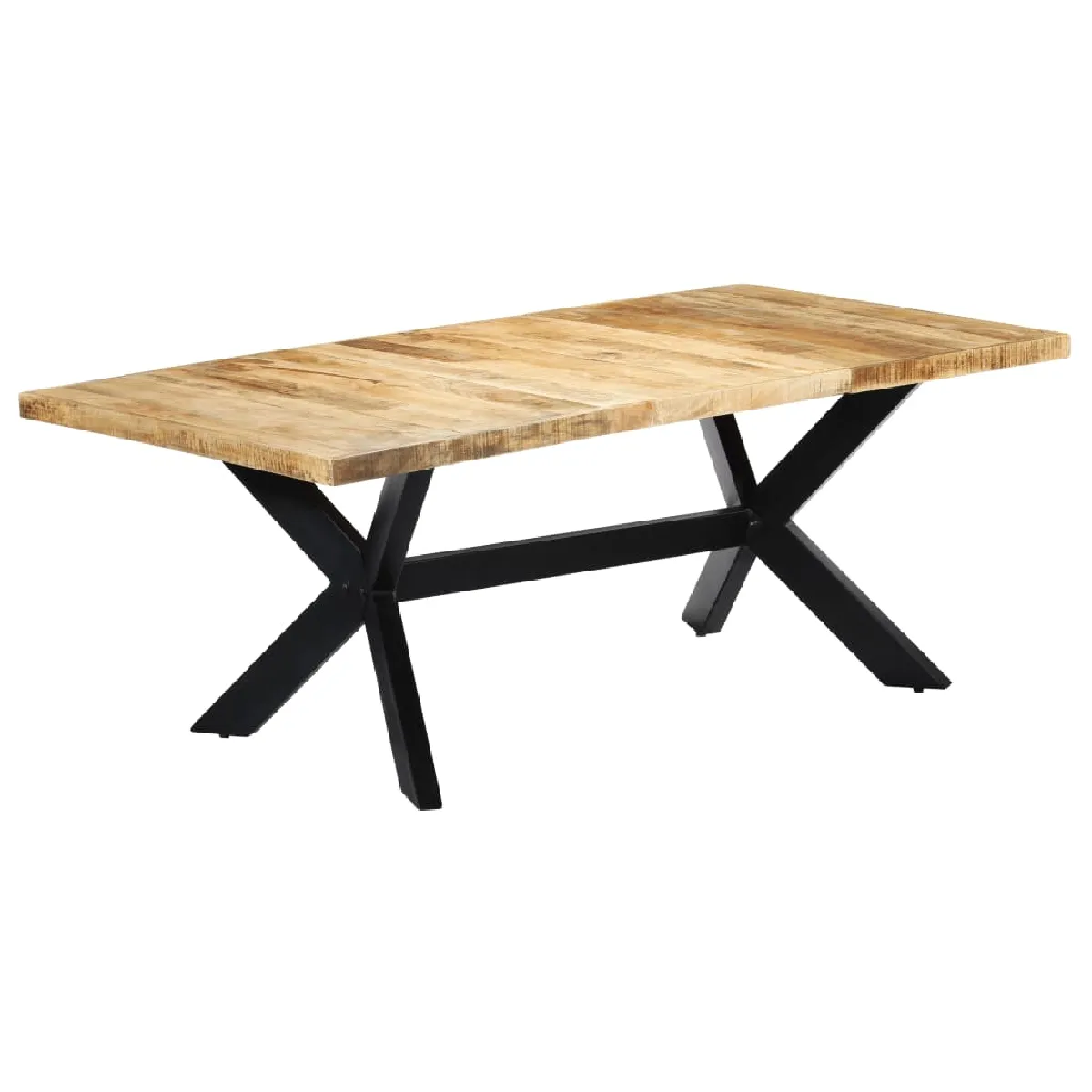 VidaXL Table de salle à manger 200x100x75 cm Bois de manguier solide - vue 2