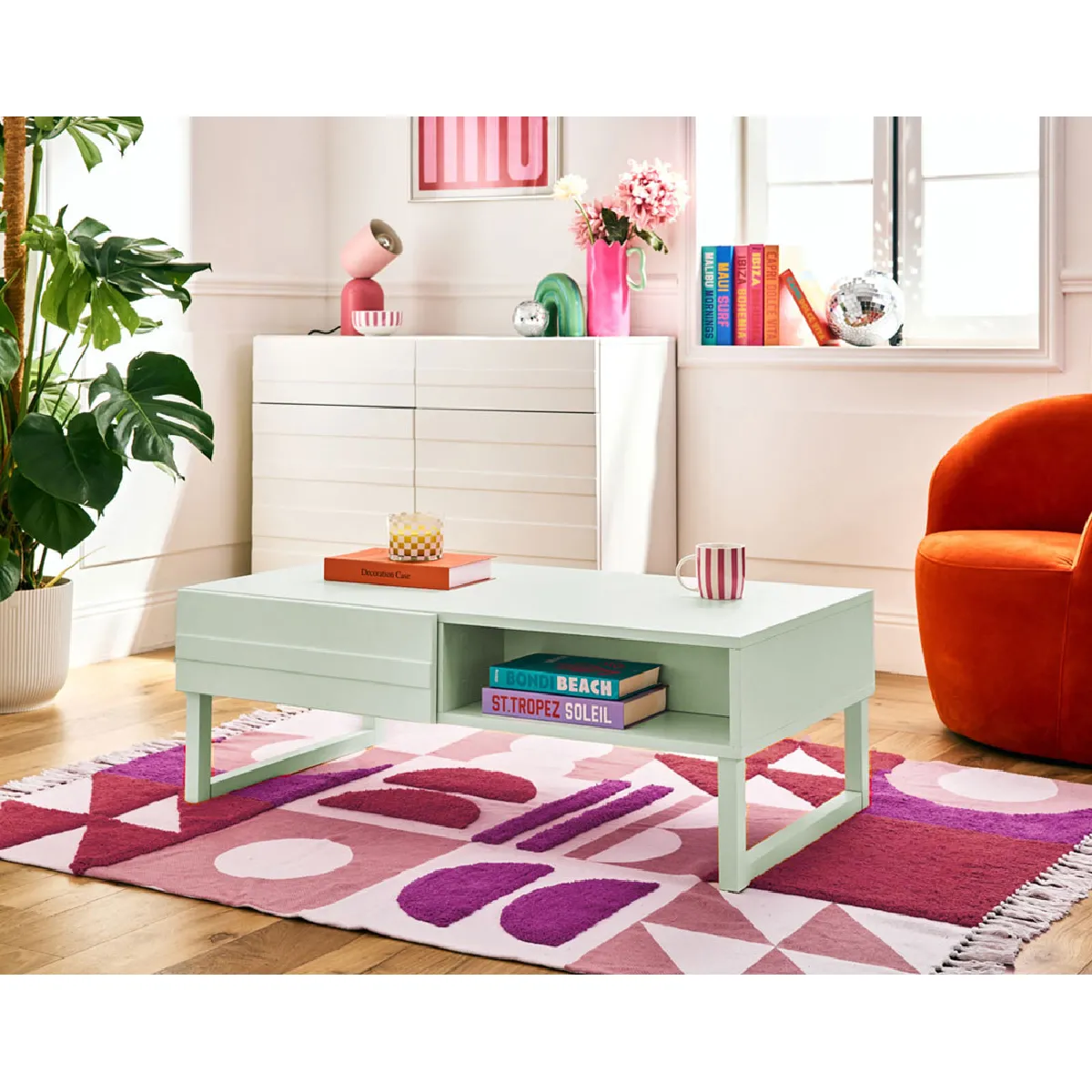 Comparer les prix de Bestmobilier Sofia Table Basse Vert Sauge