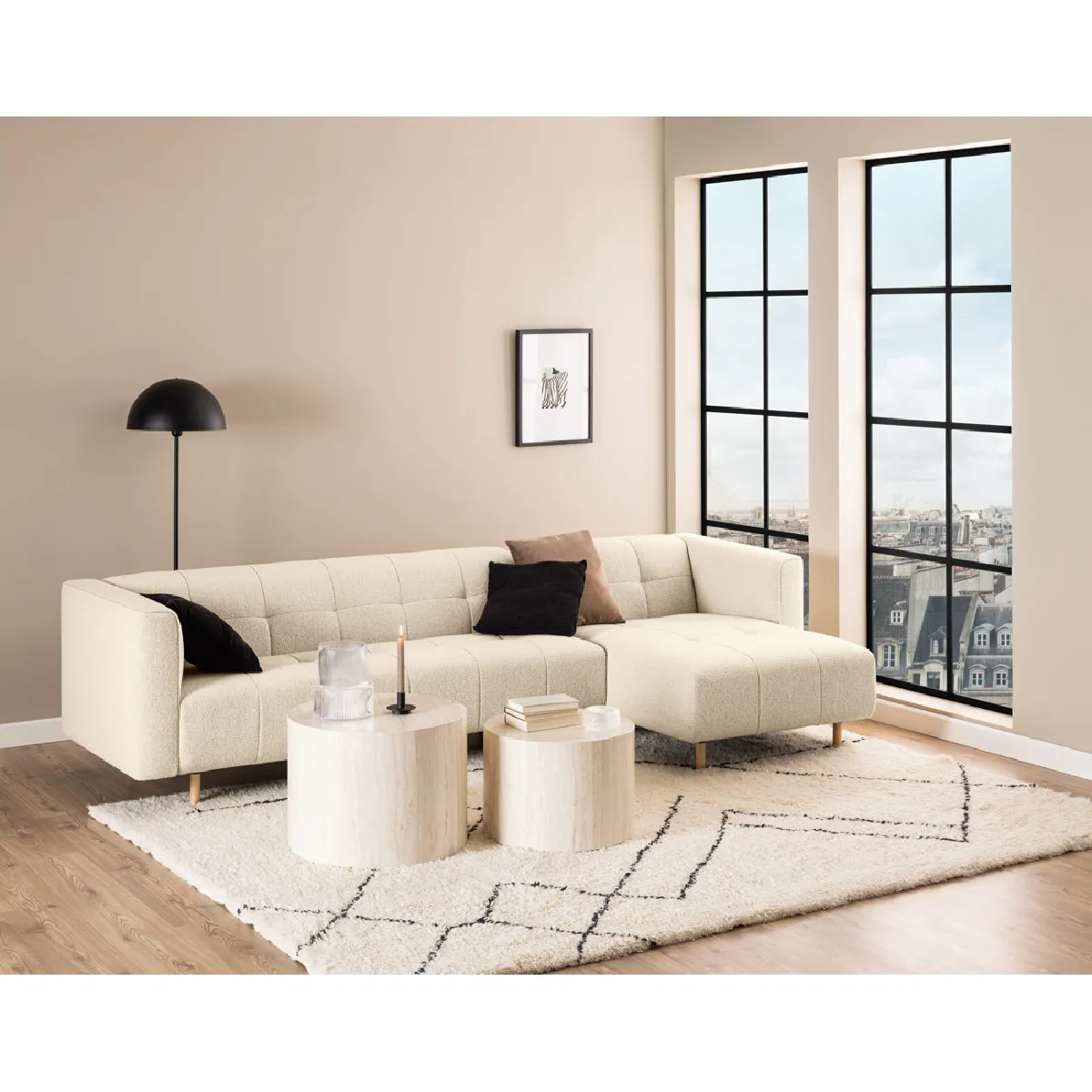 Comparer les prix de Lisa Design Tables basses Pueblo - Effet travertin