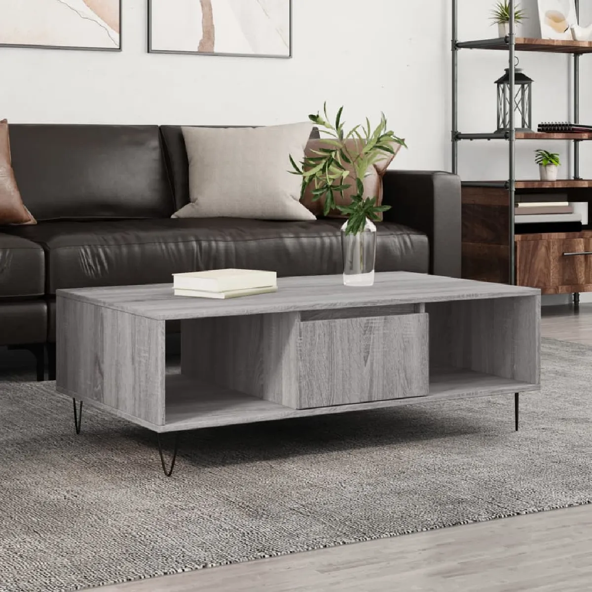 Comparer les prix de VidaXL Sonoma Gris - 104x60x35 cm