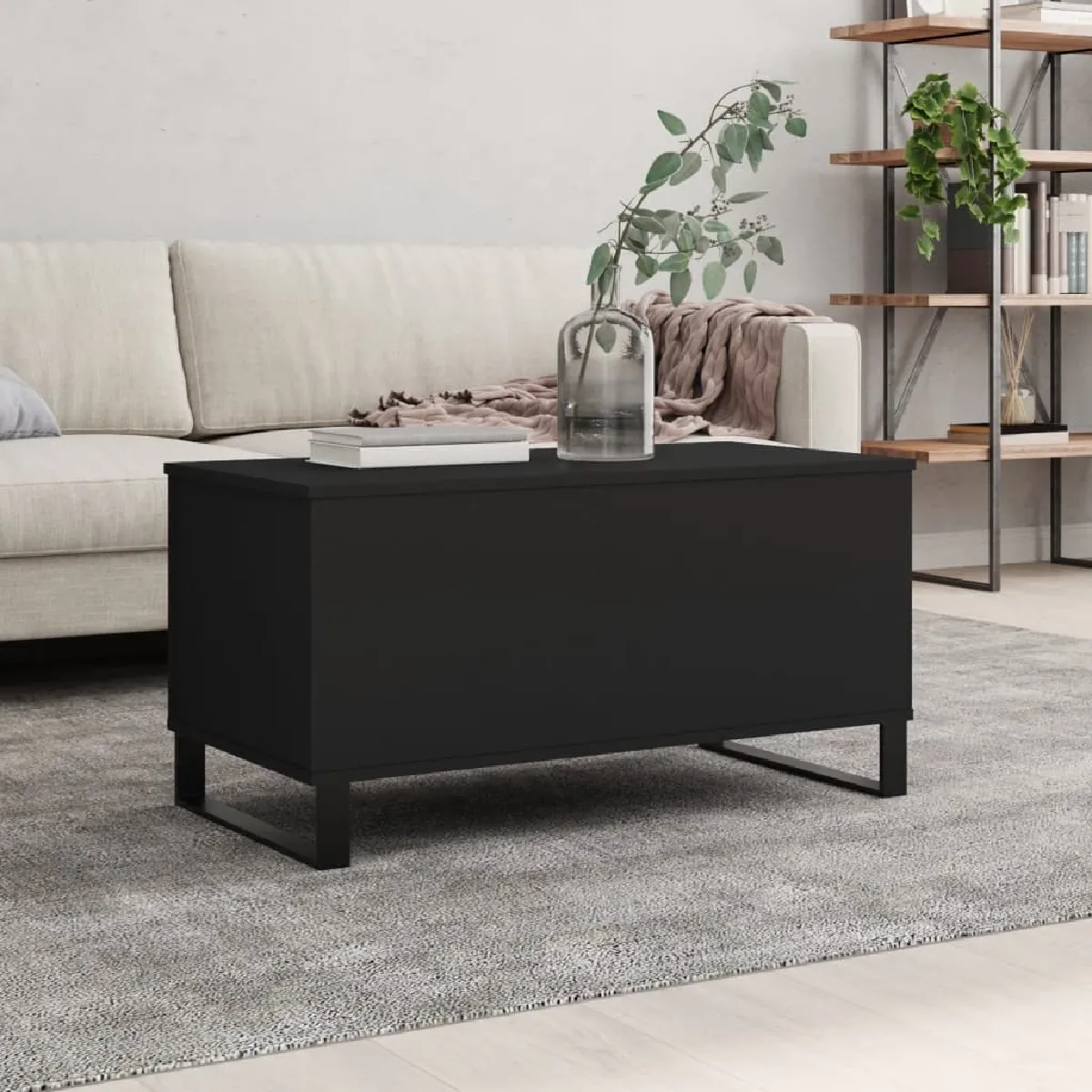 Vidaxl Table basse bois d'ingénierie - Noir