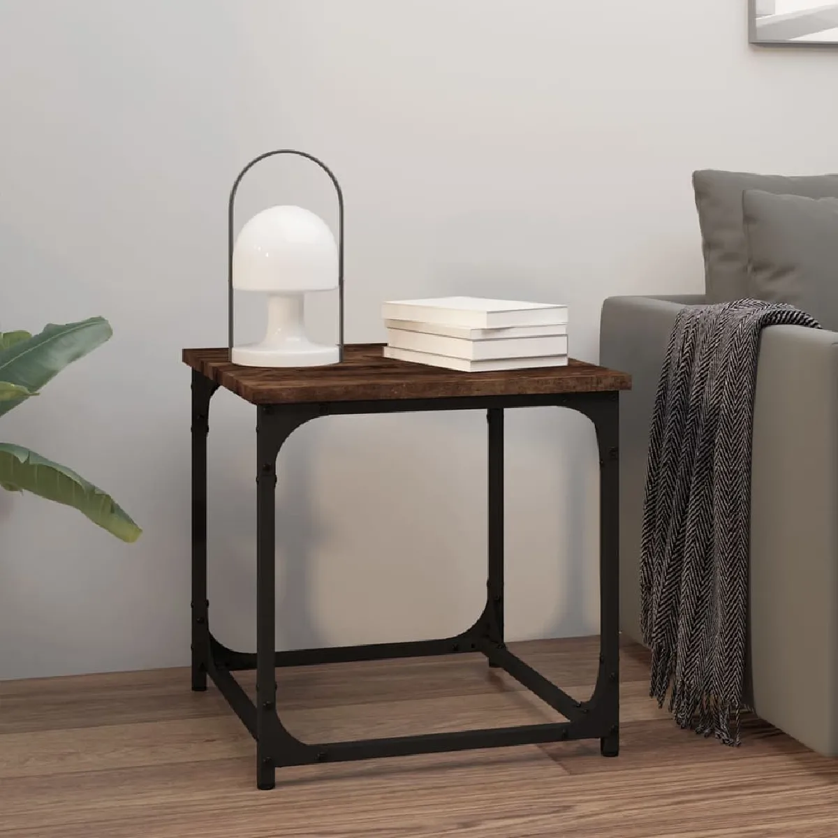 Vidaxl Table d'appoint Chêne fumé 40x40x40 cm
