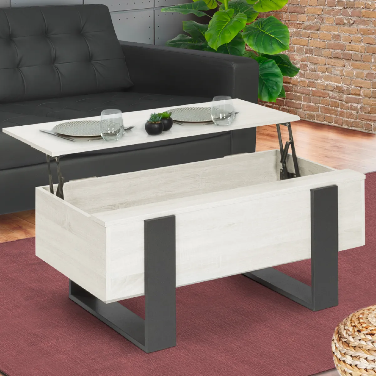Comparer les prix de MARKET Table basse PHOENIX - Plateau relevable