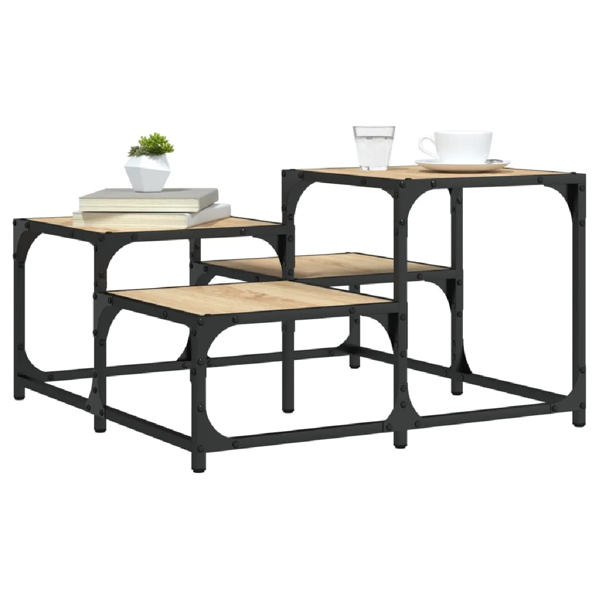 vidaXL Table basse chêne sonoma - vue 3