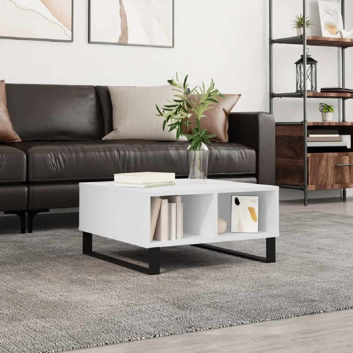 Vidaxl Blanc Table Basse - Bois D'ingénierie