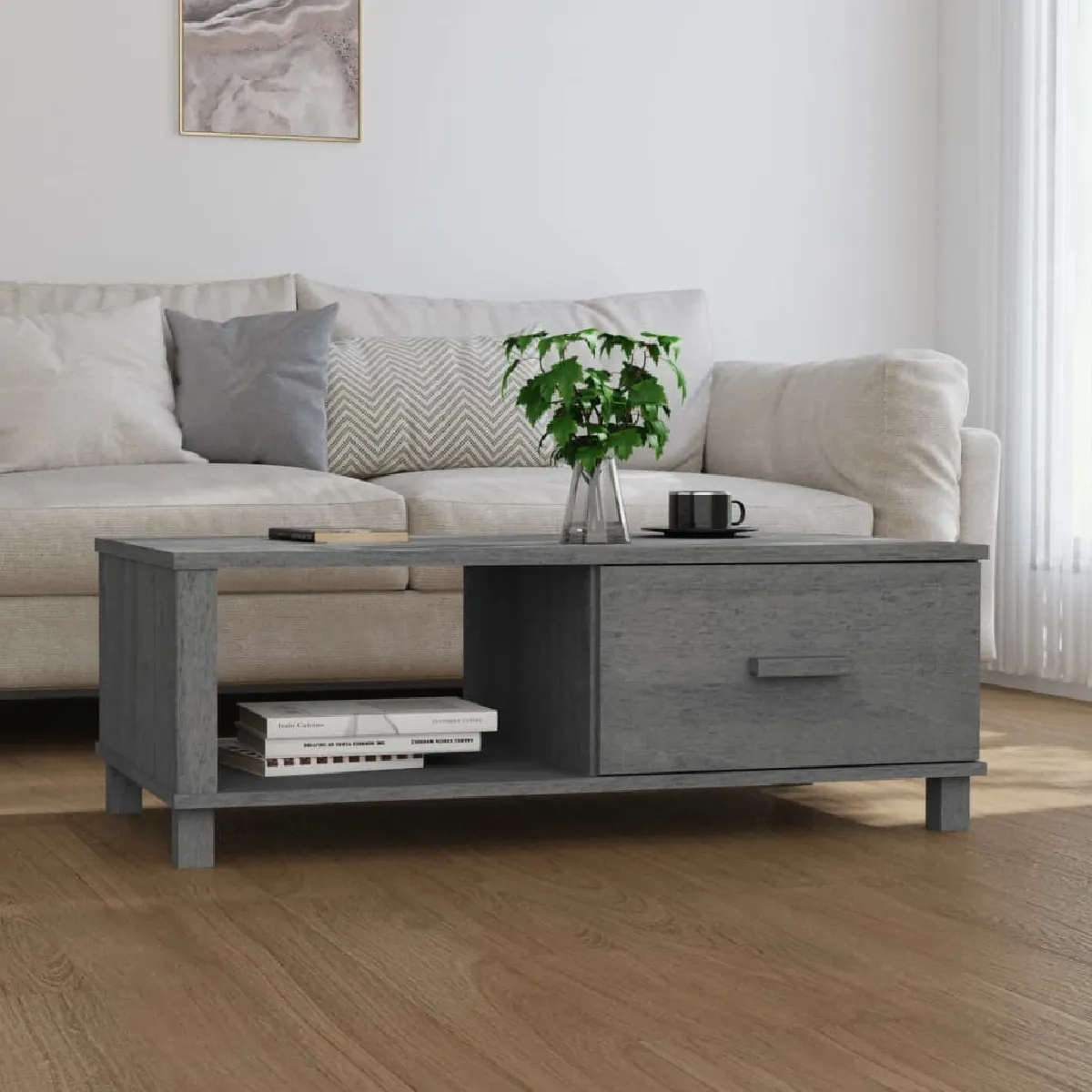 Comparer les prix de Table basse Maison Chic - HAMAR, Gris foncé