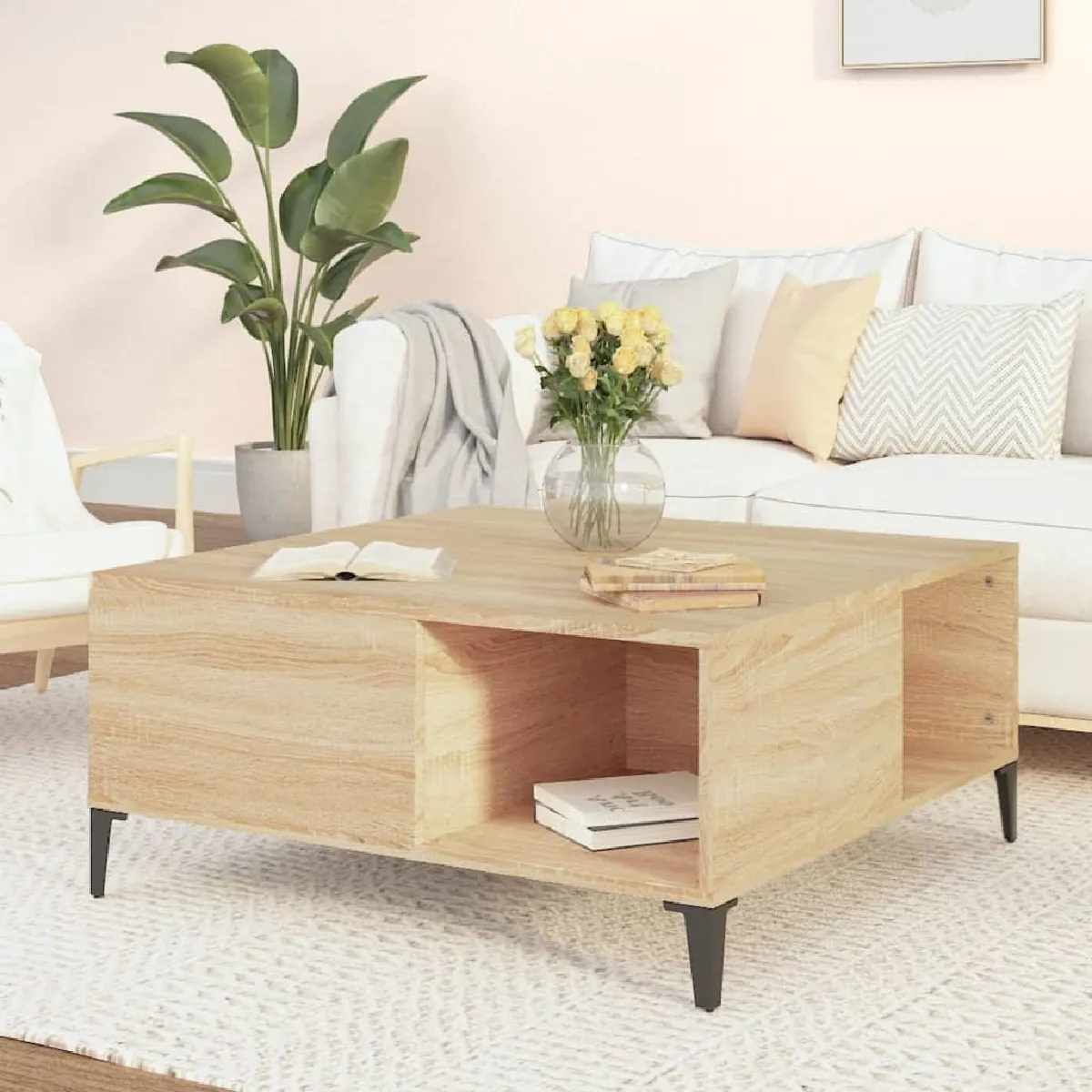 Meilleurs prix pour VidaXL Table Basse - Chêne Sonoma 80x80x36.5 cm