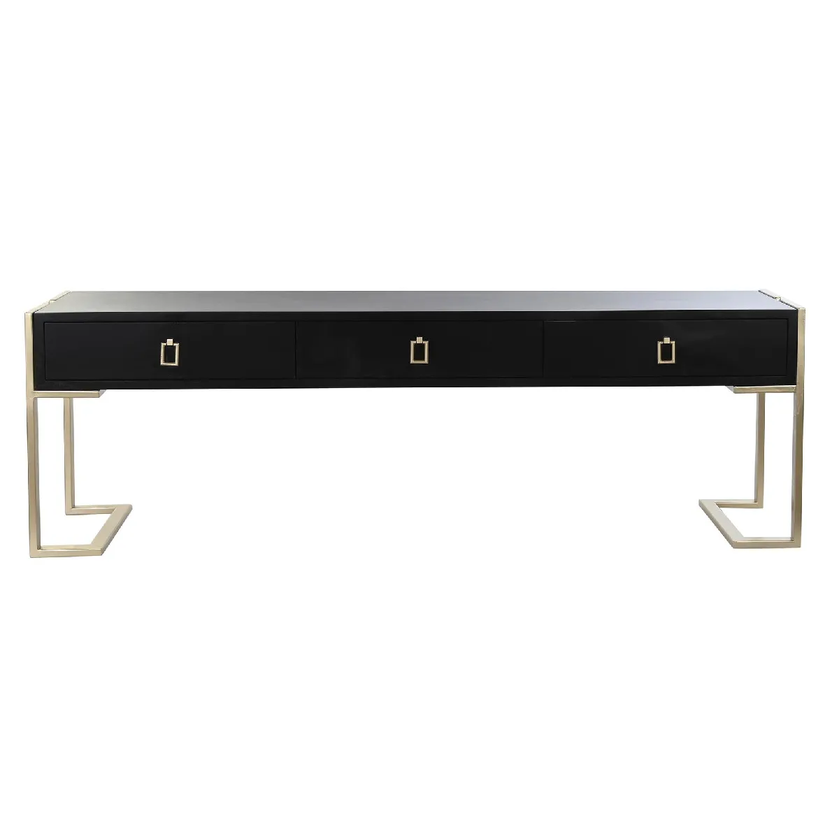 Comparer les prix de Pegane Table Basse Noir/Doré