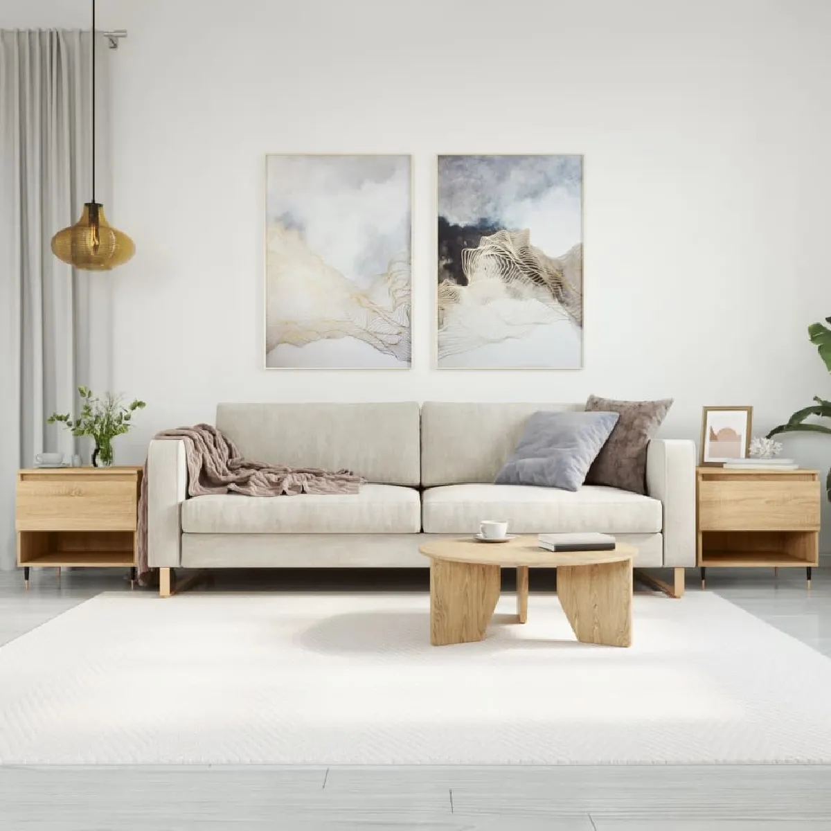 vidaXL Tables basses chêne sonoma - vue 3