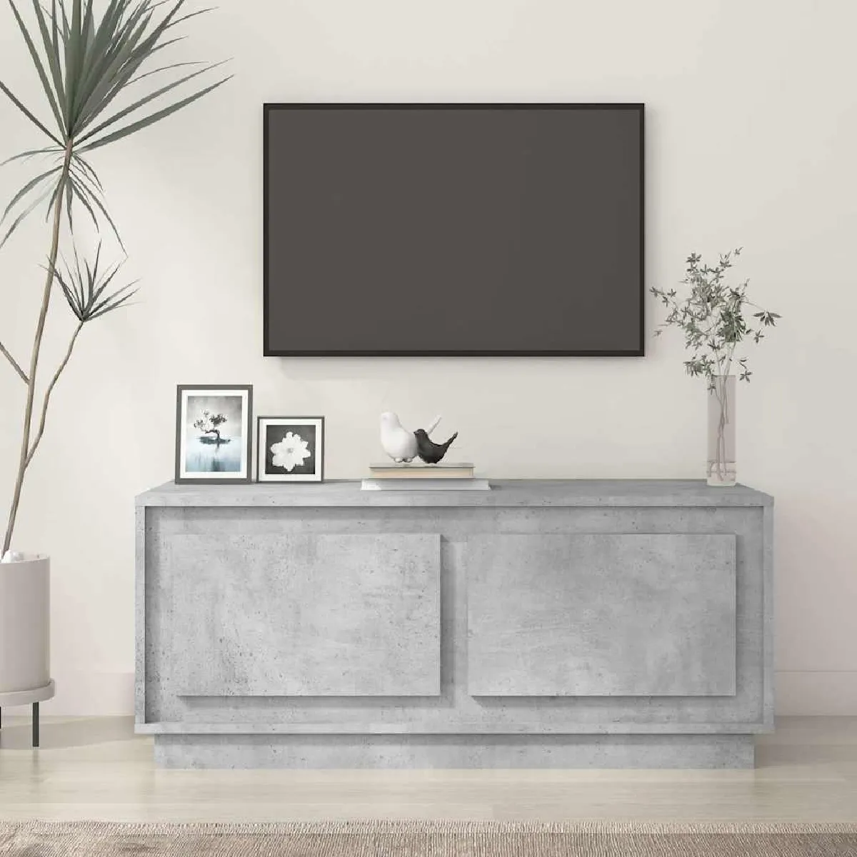 vidaXL - Table basse - 102 x 50 x 44 cm - Gris Béton - Image 2