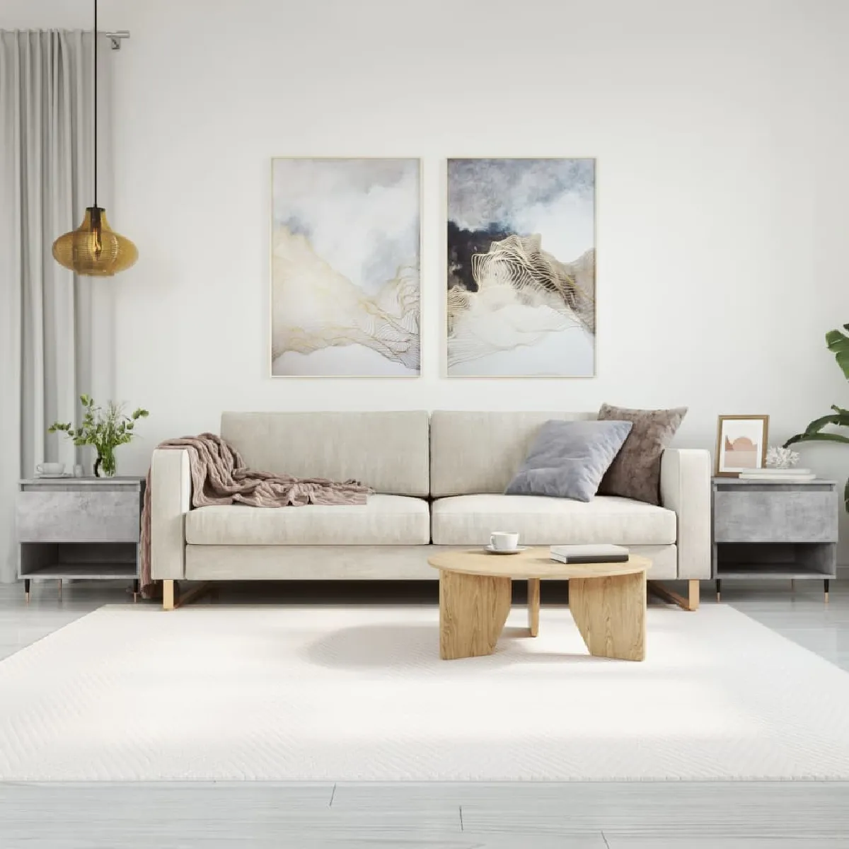 VidaXL Tables Basses – Béton - vue 2