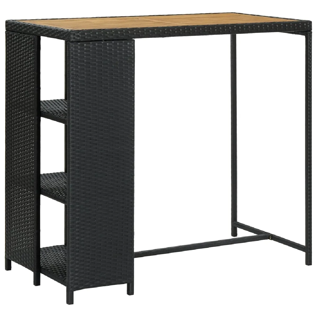 Vidaxl Table de bar avec rangement - vue 4