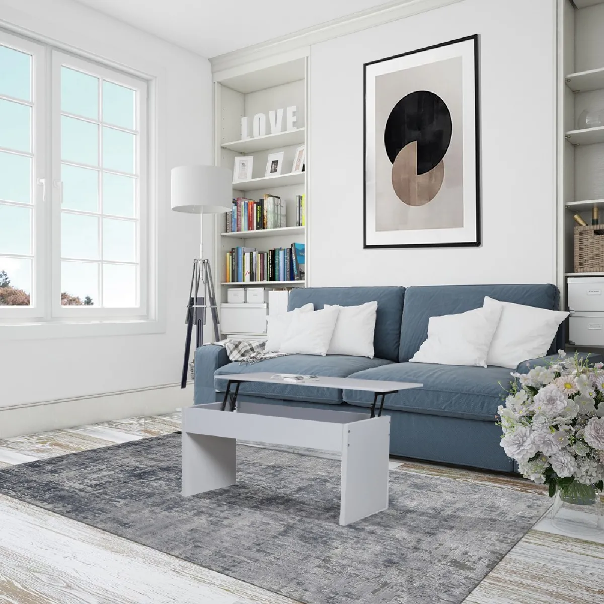 Comparer les prix de Le Quai des Affaires Table basse Arizona Blanc