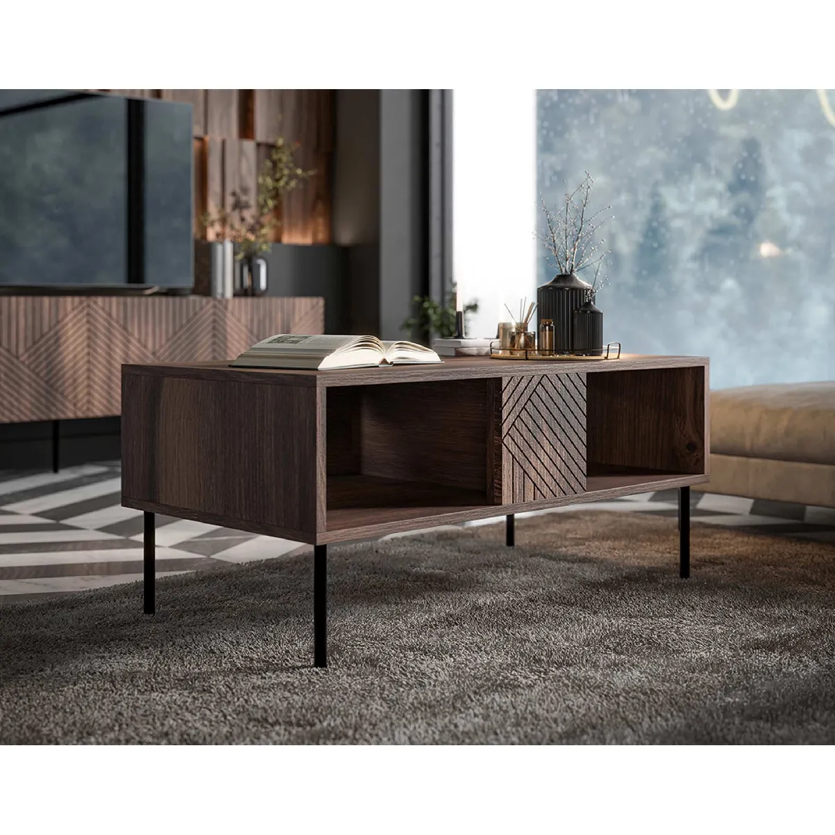 Comparer les prix de BESTMOBILIER Table Basse Salvador 100 cm