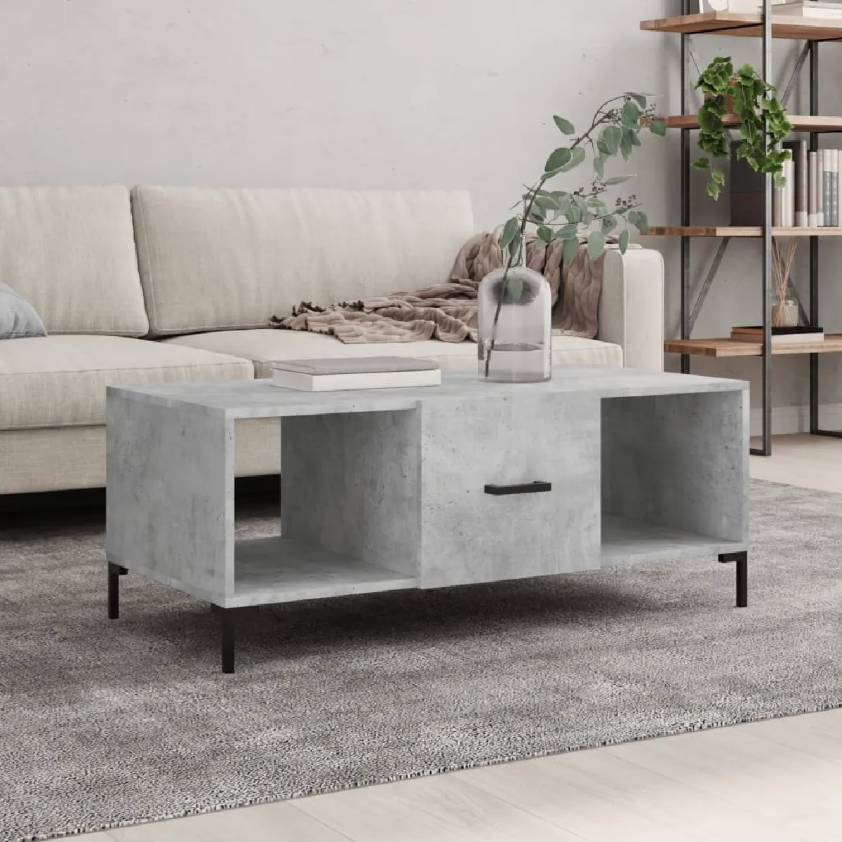 Meilleurs prix pour Maison Chic Table basse gris béton