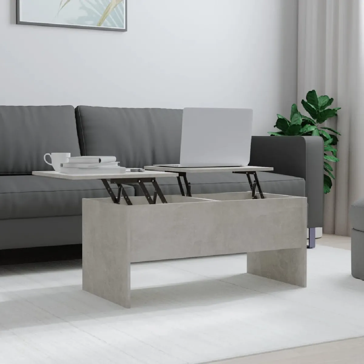 Meilleurs prix pour vidaXL Table basse gris béton 102 cm