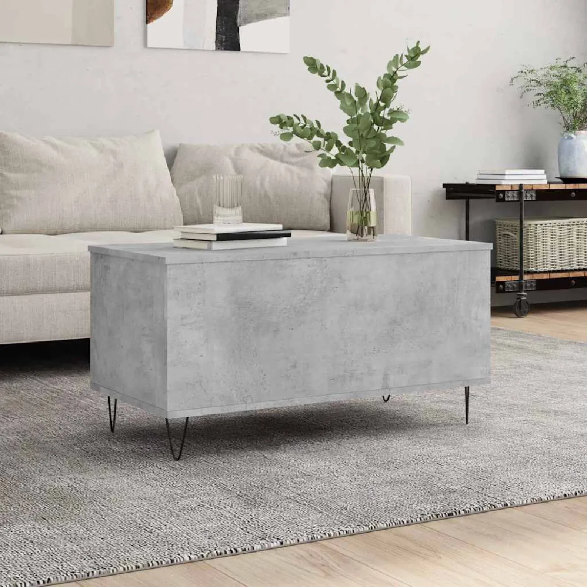 Vidaxl Gris Table Basse Béton