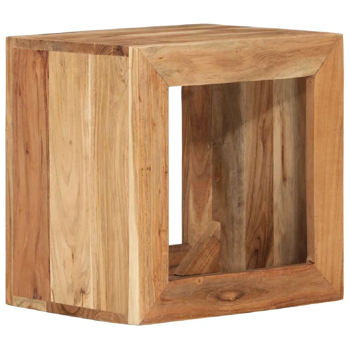 Non Communiqué Brun Vidaxl Tabouret Chaise Table D'appoint Table Basse Bout De Canapé Couloir Meuble De Salle De Séjour Salon 40X30x40 Cm Bois D'acacia Solide - Image 3