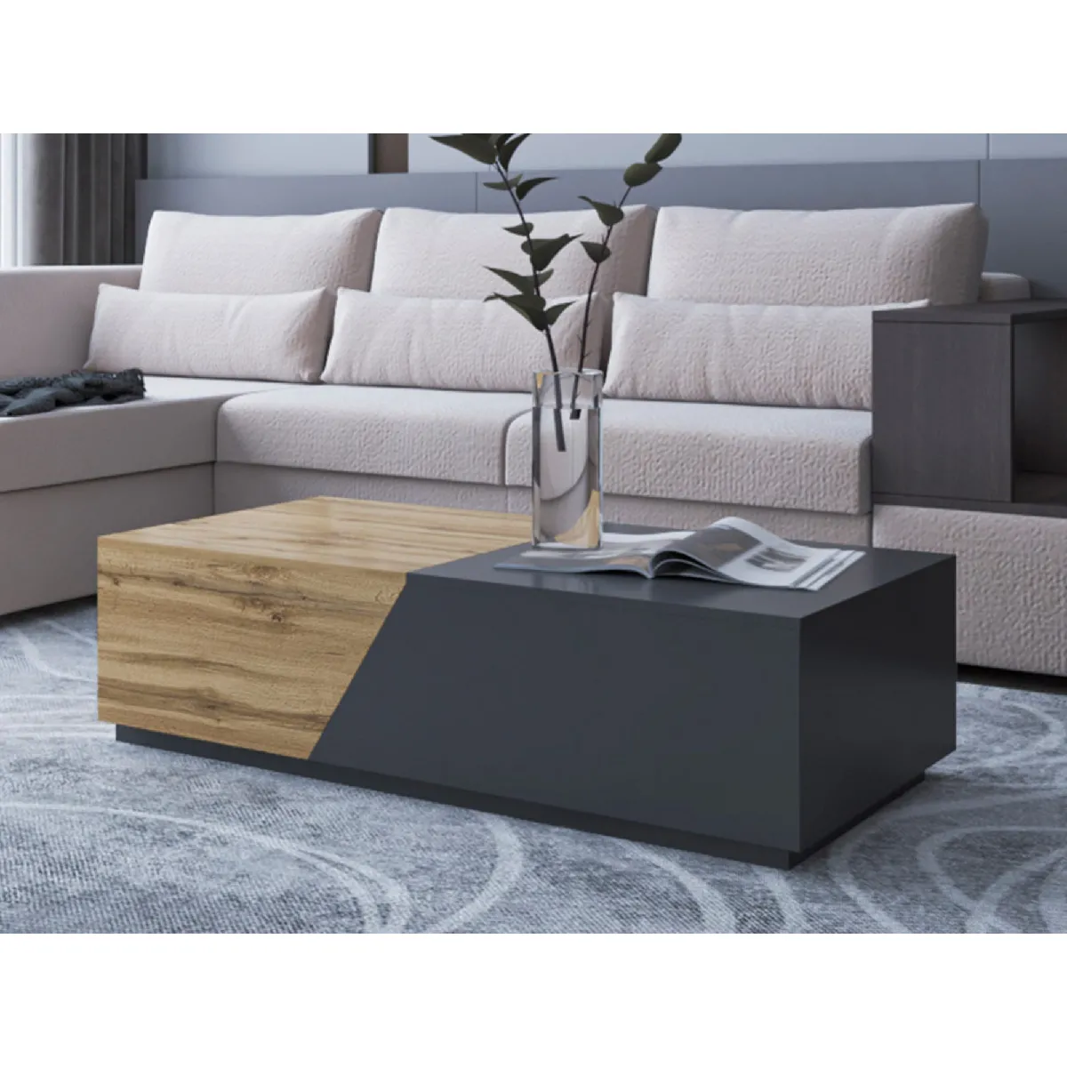 Meilleurs prix pour Bestmobilier Pitt Table basse - Bois - Industriel