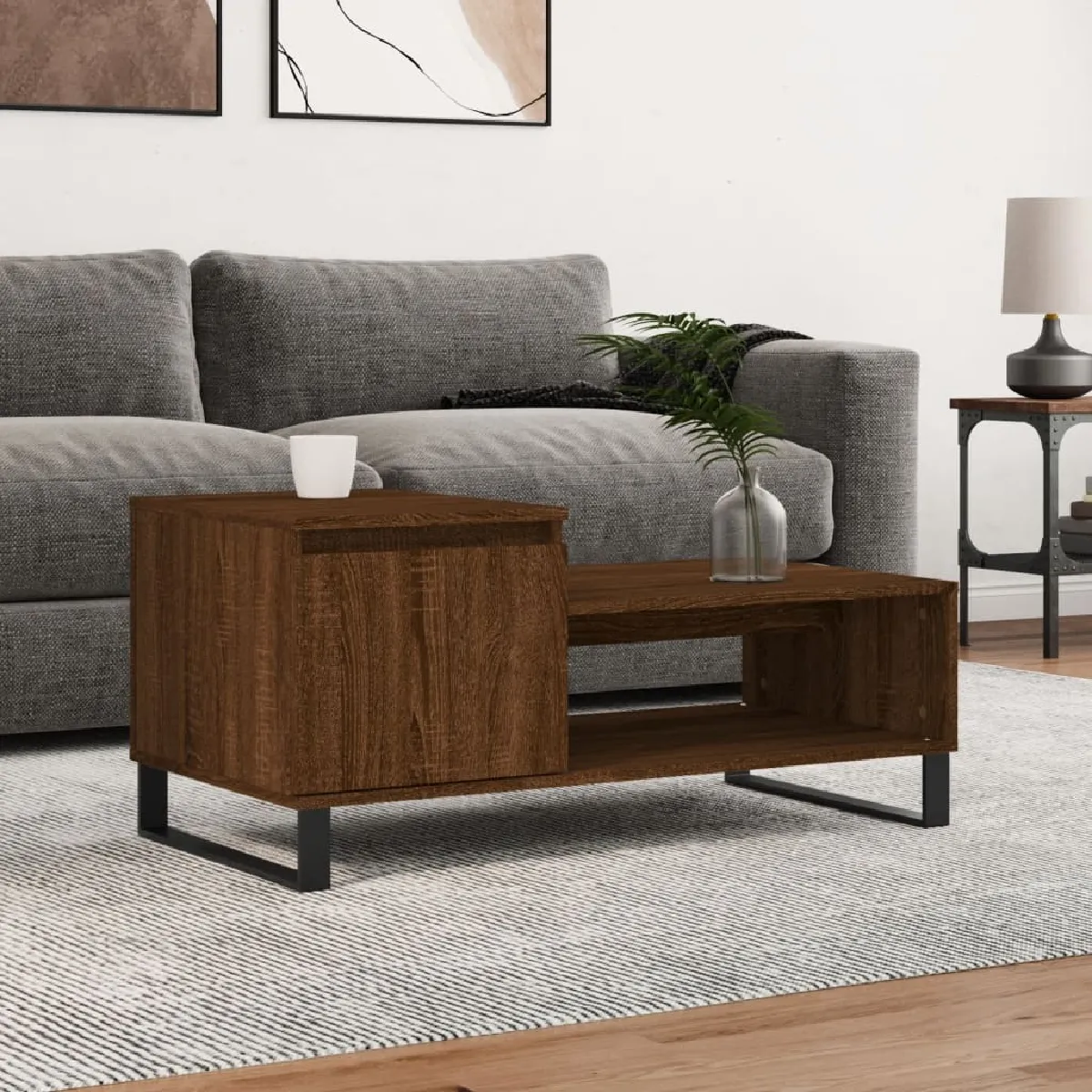 VIDAXL Table basse 830843 - Chêne marron