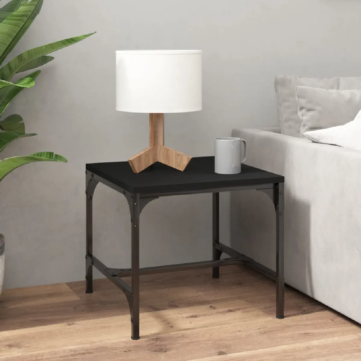 VidaXL Table d'appoint - Noir