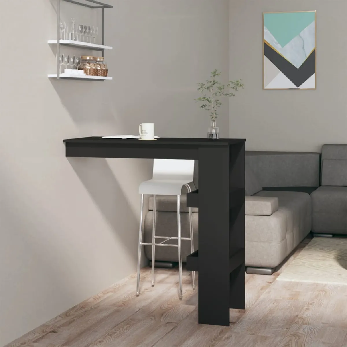 VIDAXL Table de bar murale 102x45x103.5 cm - vue 2