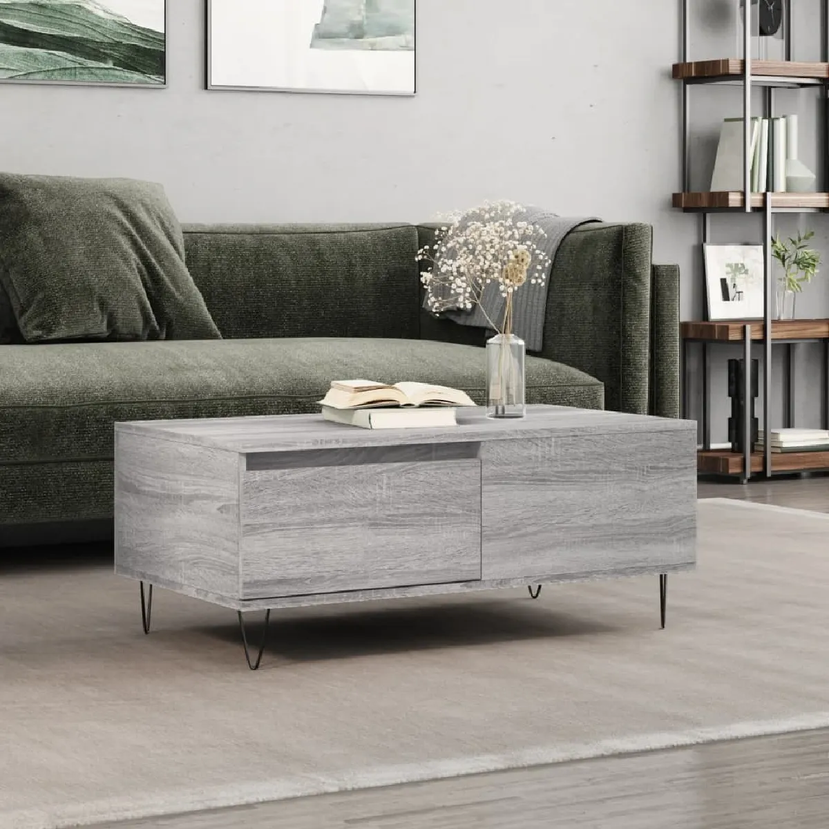 Vidaxl Gris Table Basse Sonoma