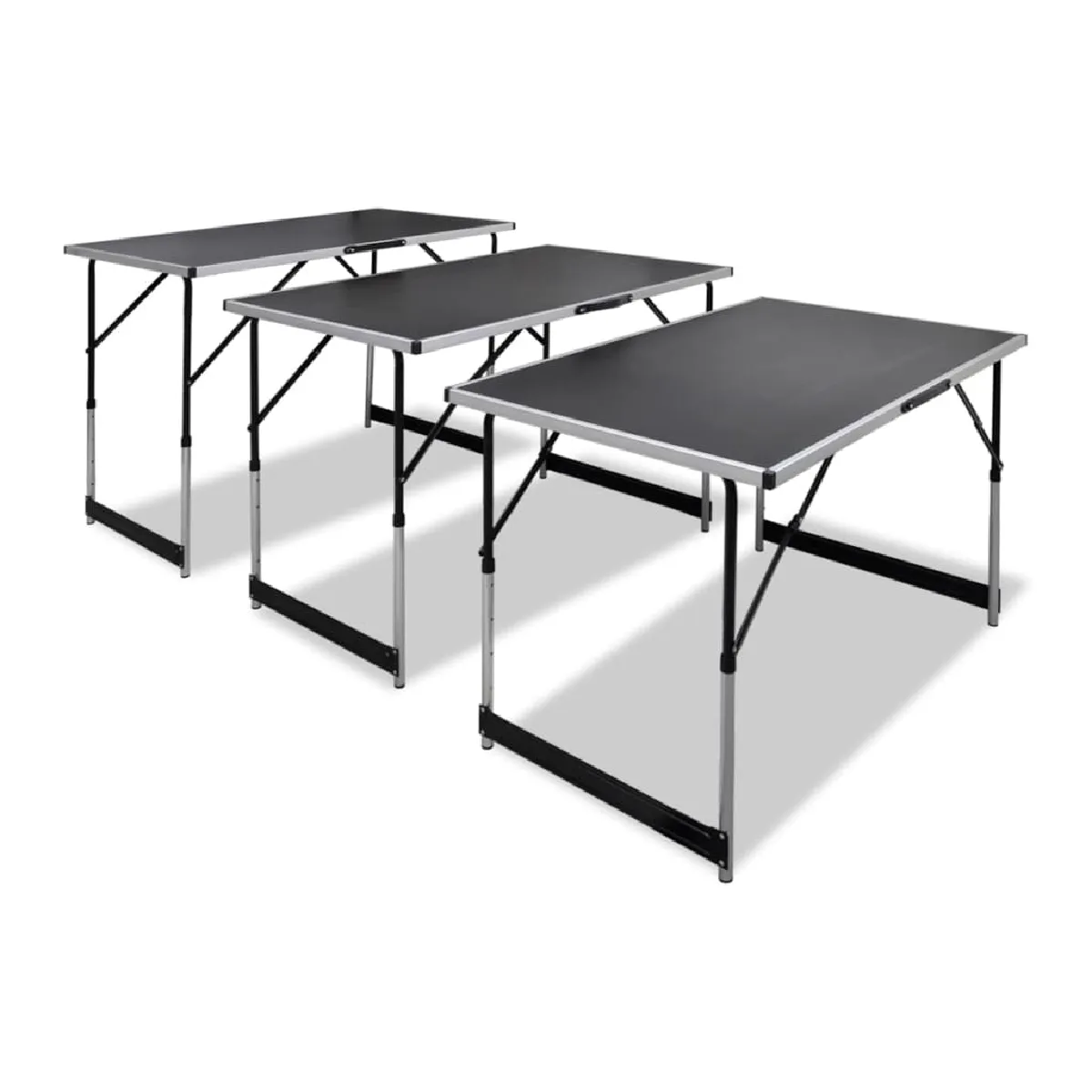 VidaXL Ensemble Table à Coller 3 pcs Pliable