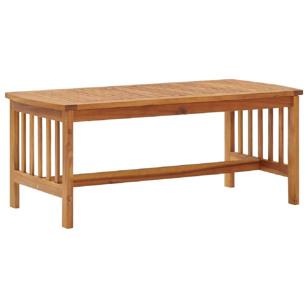 Vidaxl Table Basse 102X50x43 Cm Bois D Acacia Solide - Image 2