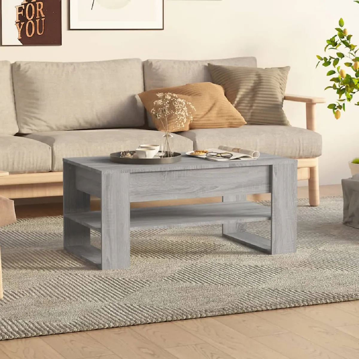vidaXL Table basse Sonoma - vue 5