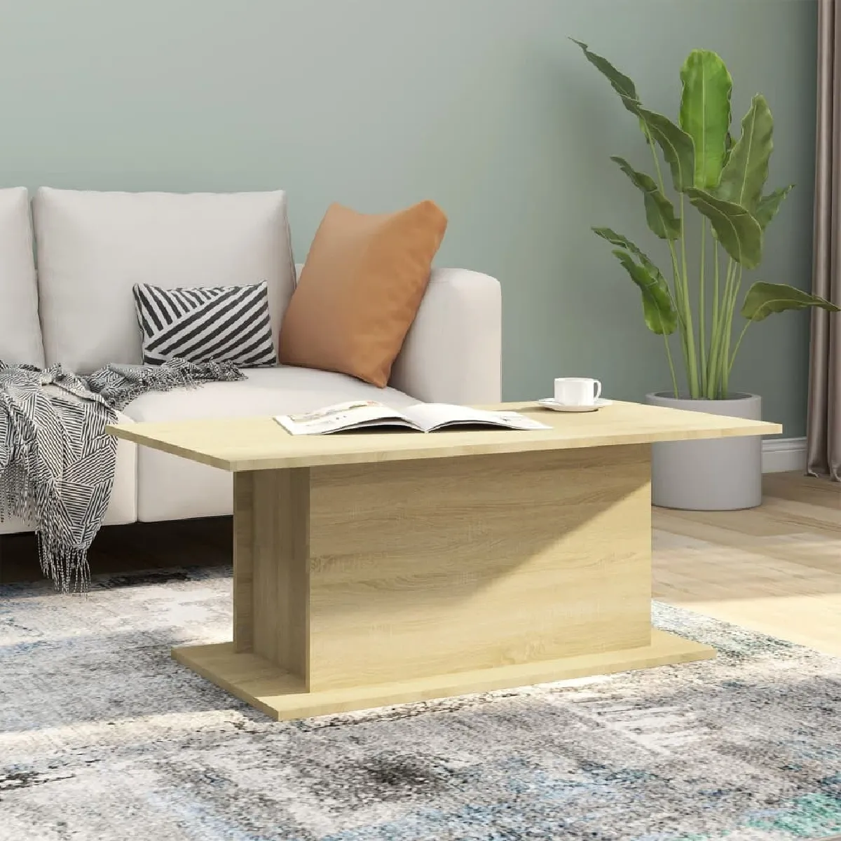 Comparer les prix de Maison Chic Table basse - 102x55,5x40 cm - Chêne sonoma