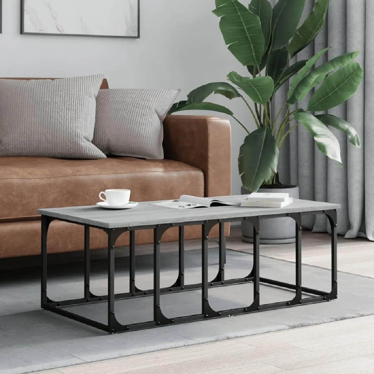 Vidaxl Gris Table Basse