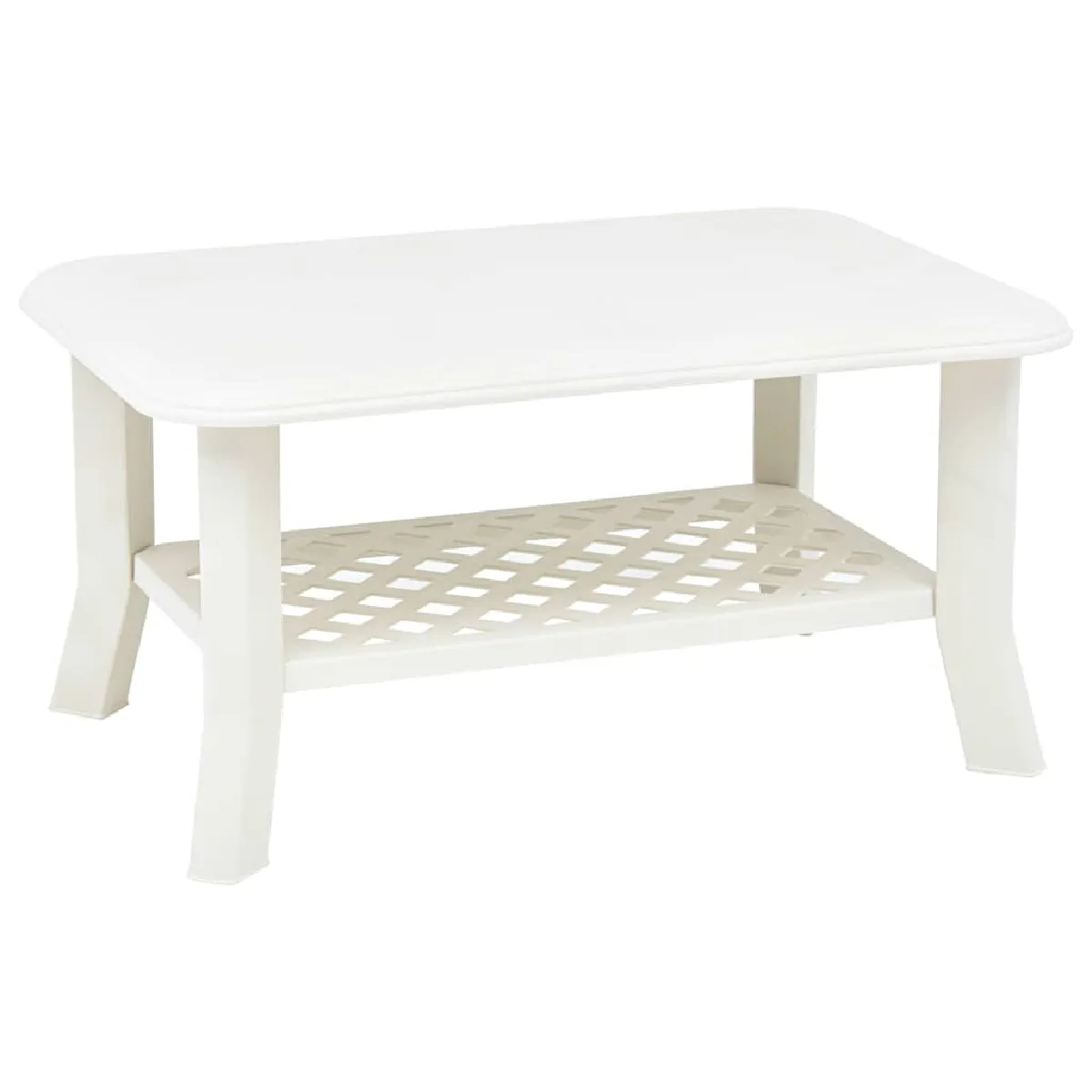 vidaXL - Table basse - 90x60x46 cm - Blanc - Image 3