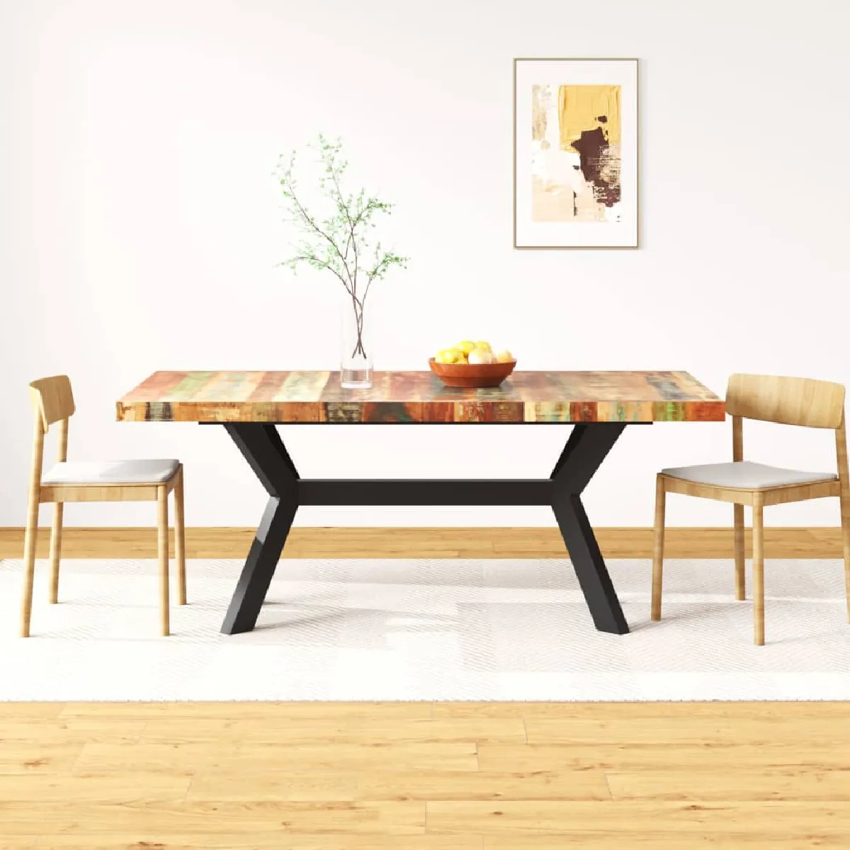VIDAXL Table à manger Bois de récupération 180 cm - vue 2
