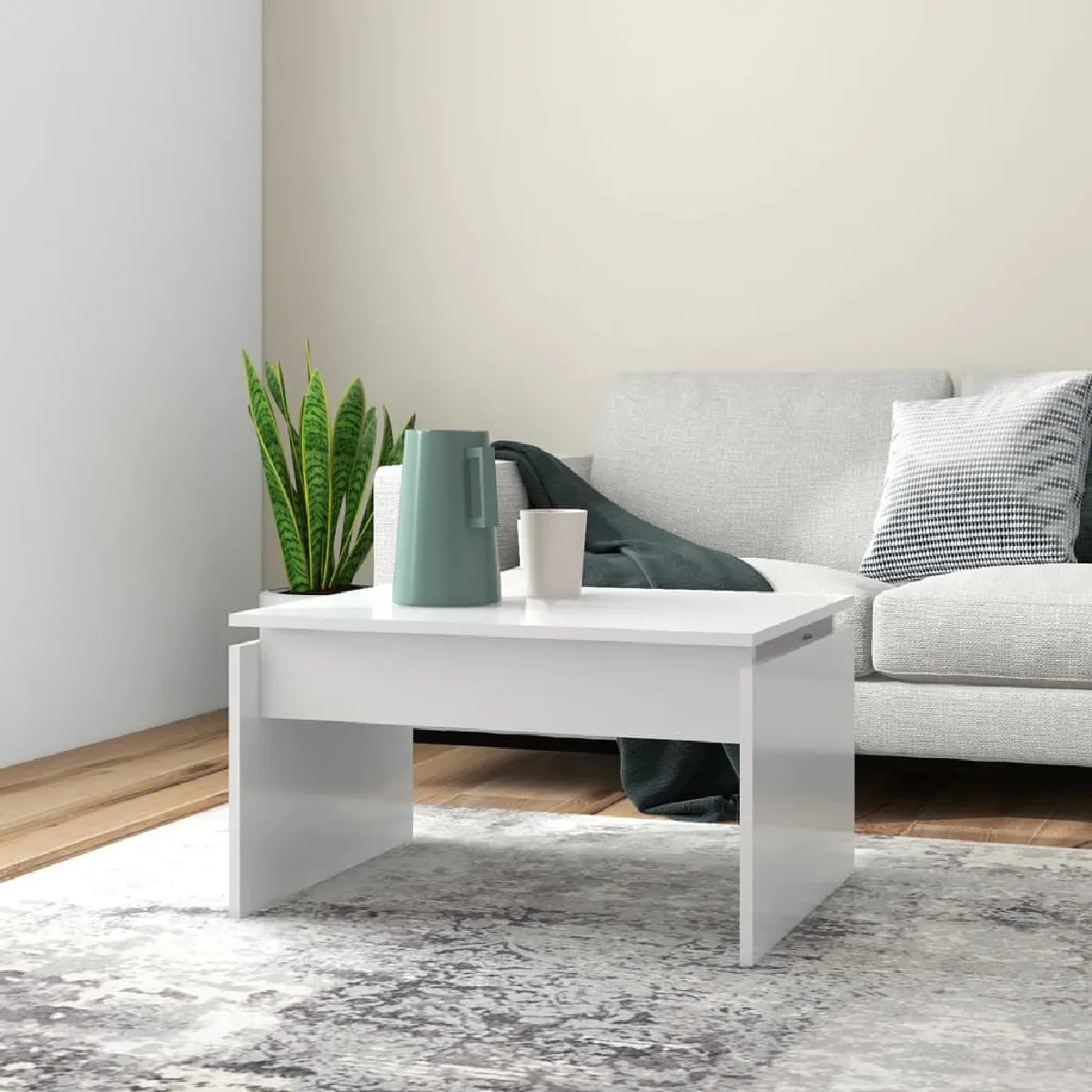 vidaXL Table basse - Blanc