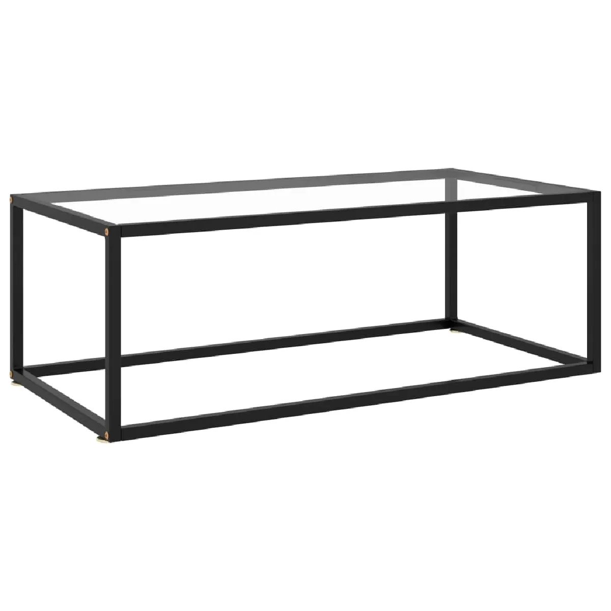 Meilleurs prix pour VIDAXL Table basse noir avec verre trempé 100x50x35 cm