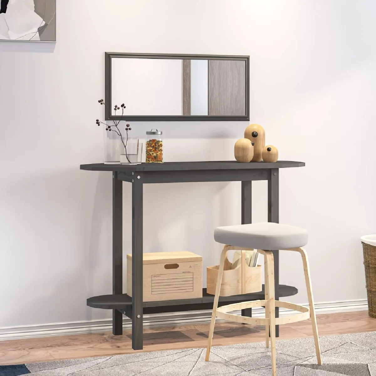 VIDAXL Table console - Gris