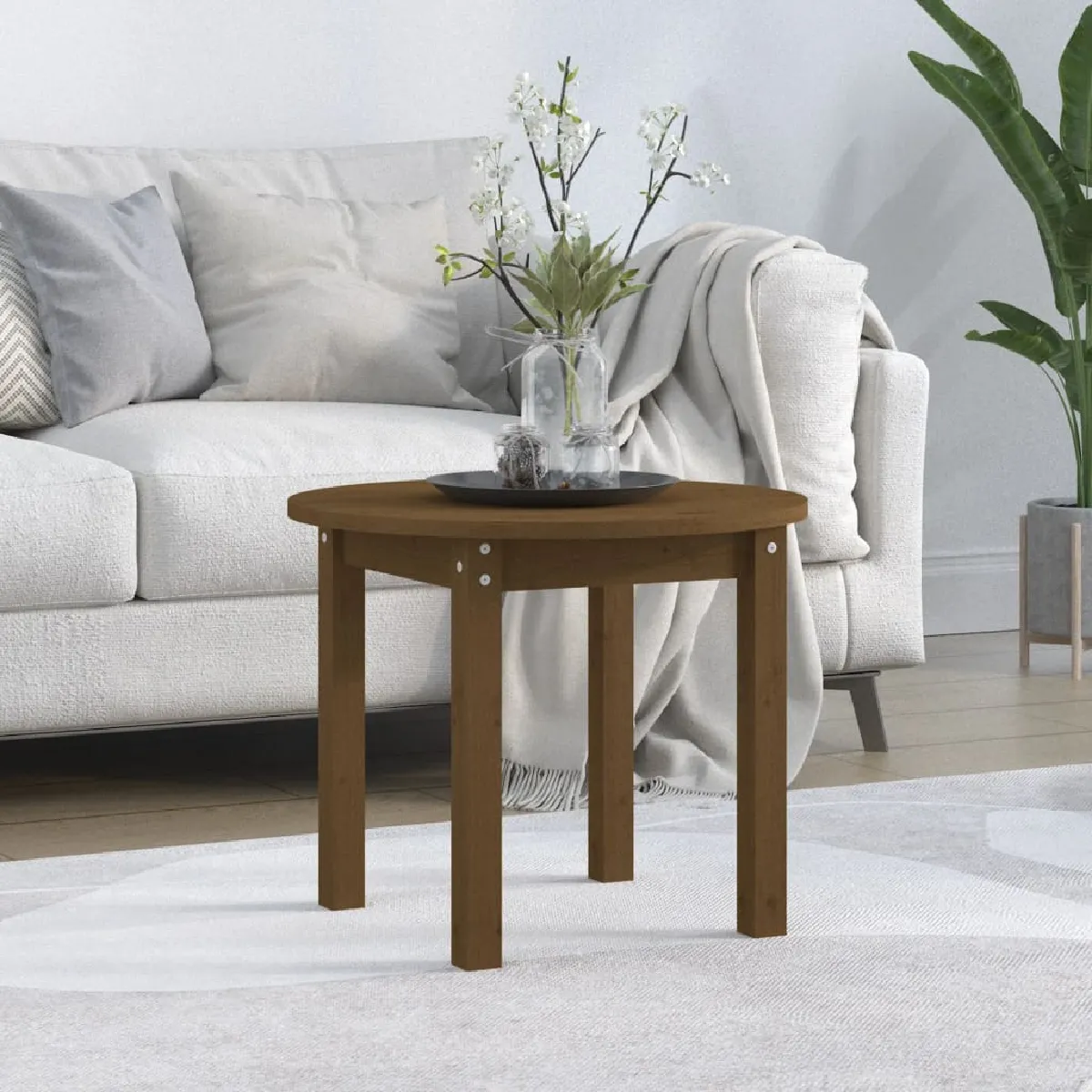 Vidaxl Marron Table Basse - Miel