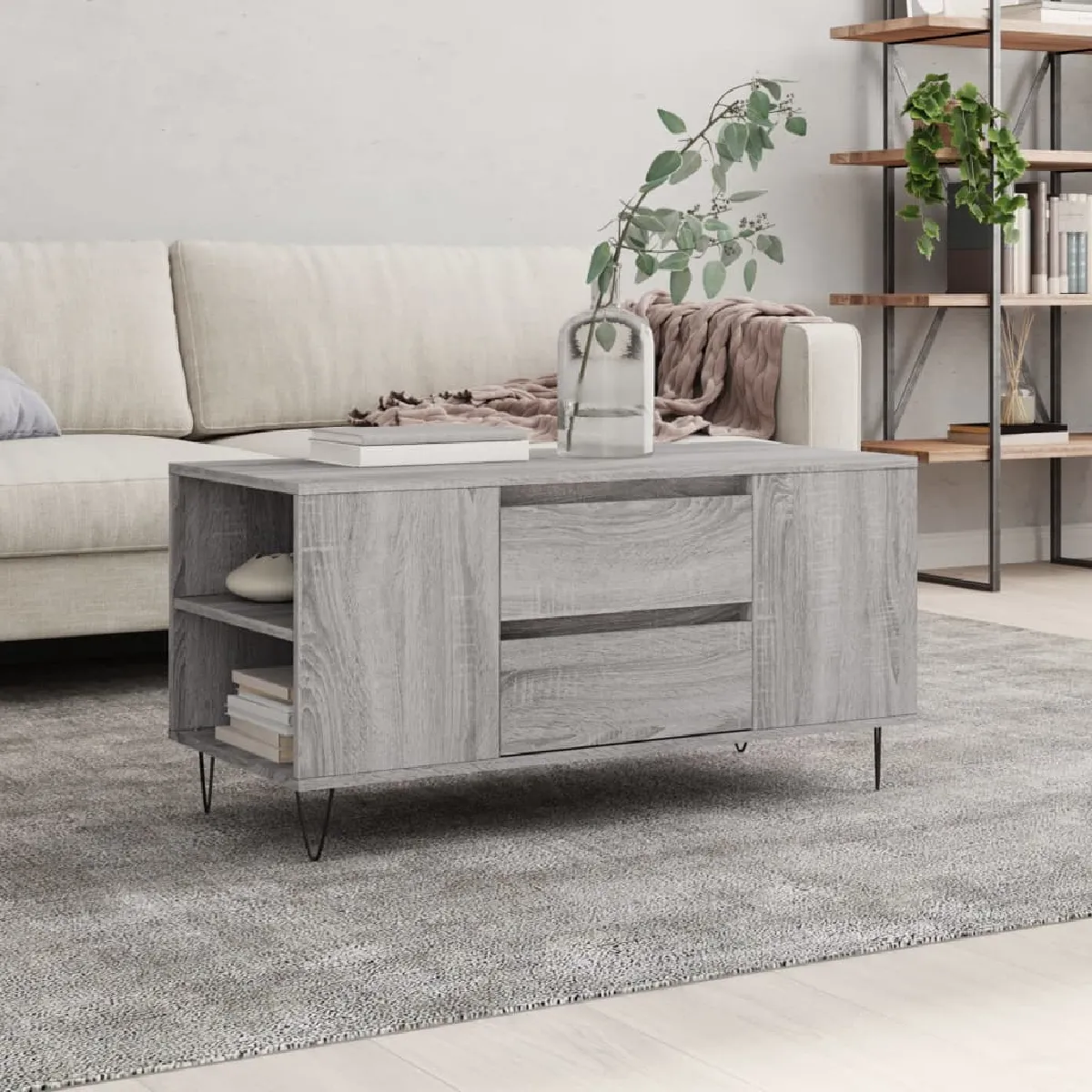 Meilleurs prix pour vidaXL Table basse sonoma gris 102x44 cm