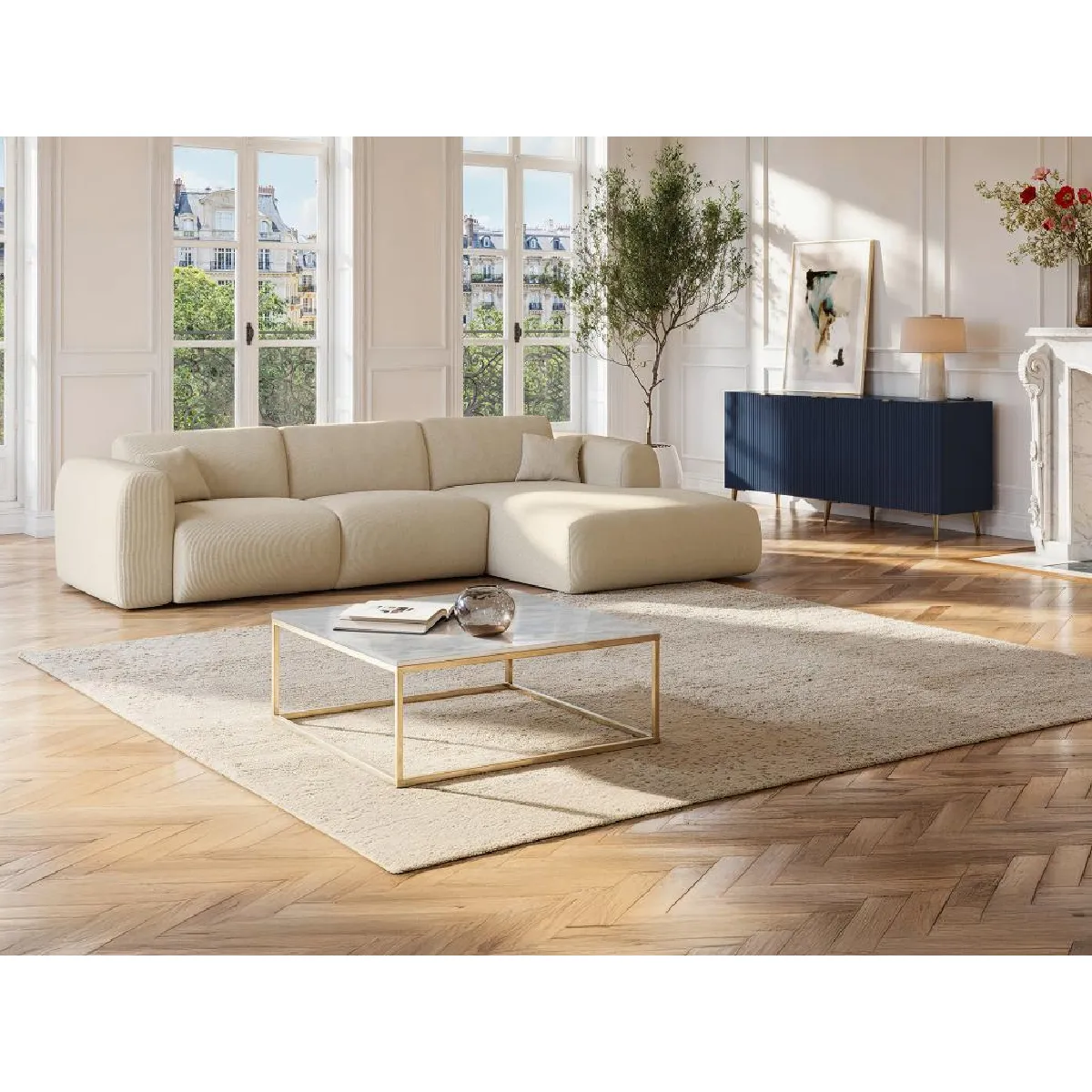 Meilleurs prix pour Pascal Morabito Table basse Aretha - Marbre