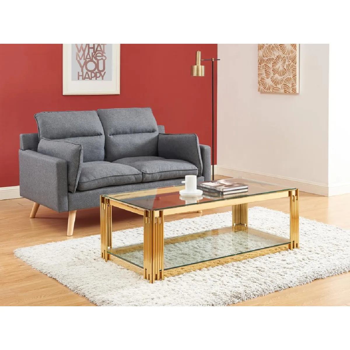 Comparer les prix de PASCAL MORABITO Table NOMELANO - Doré