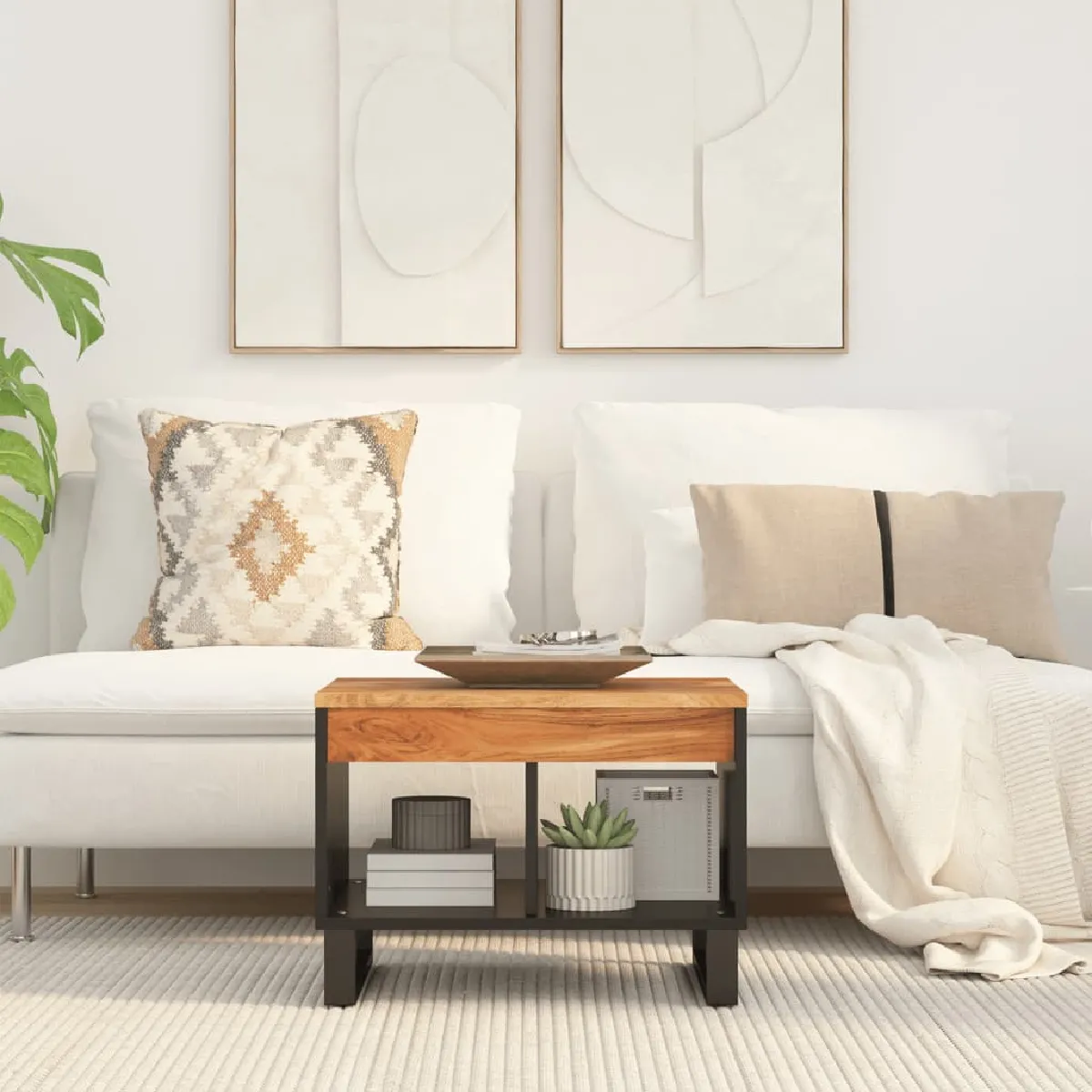 Comparer les prix de VidaXL Table Basse 55x50x40 cm Bois d'Acacia